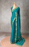 Blue mysore crepe Silk Saree - PBRMJ1O