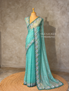 Blue Organza Designer saree- PBRCK7A