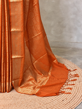 Orange Brocade banarasi saree -MPSB50A