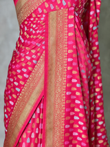 Dark peach Satin silk Saree - PBRKIV6A
