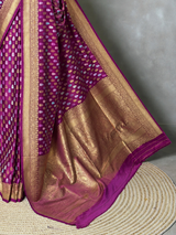 Magenta Satin silk Saree - PBRKIV6B