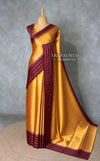 Gold and maroon tissue banarasi Saree - PFAZ25A