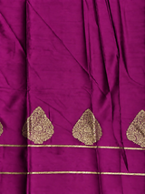 Purple crape silk saree - PBRNAK2C