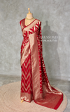Red Banarasi Georgette fabric saree- PBRVAR1