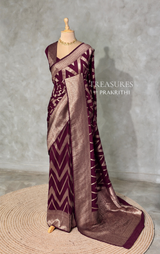 Deep Wine Georgette fabric saree- PBRVAR1A