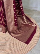 Deep Wine Georgette fabric saree- PBRVAR1A