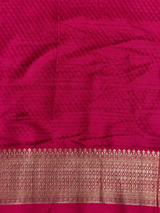 Dark Pink Banarasi Georgette fabric saree- PBRVAR1B