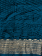Teal Blue Banarasi Georgette fabric saree- PBRVAR1C