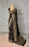 Black Banarasi Georgette fabric saree- PBRVAR1E