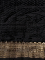 Black Banarasi Georgette fabric saree- PBRVAR1E
