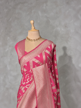 Pink Georgette fabric saree- PBRVAR1J