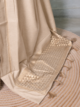 Sandal Chanderi silk cotton saree- PBRNAK4C