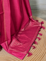 Rani Pink Chanderi silk cotton saree- PBRNAK4E