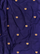 Bluish Violet Banarasi satin silk saree - PBRMM5G