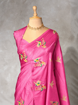 Rani PinkBanarasi satin silk saree - PBRMM5J