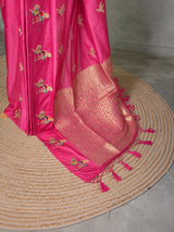 Rani PinkBanarasi satin silk saree - PBRMM5J