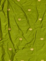 Parrot GreenBanarasi satin silk saree - PBRMM5L