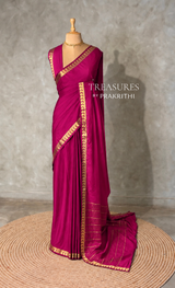 Pink Semi Mysore crepe Silk Saree - PBRMJ4A