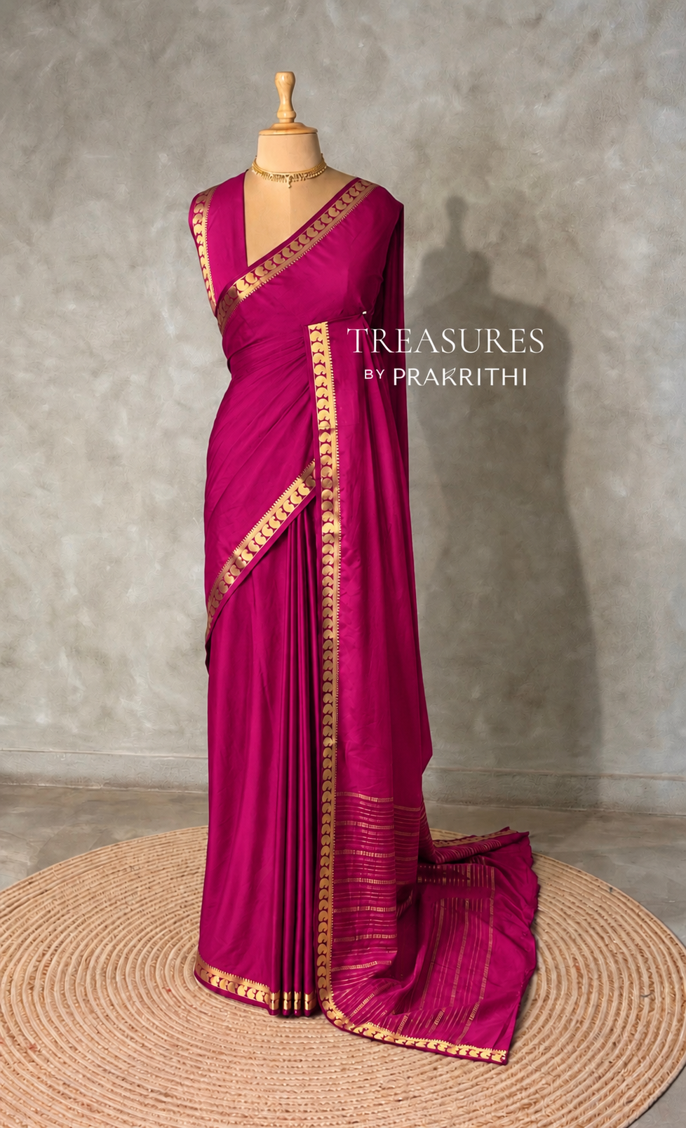 Pink Semi Mysore crepe Silk Saree - PBRMJ4A