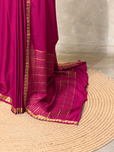 Pink Semi Mysore crepe Silk Saree - PBRMJ4A