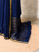 Blue Semi Mysore crepe Silk Saree - PBRMJ4G