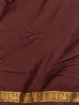 Brown Semi Mysore crepe Silk Saree - PBRMJ5A