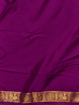 Wine Semi Mysore crepe Silk Saree - PBRMJ5D