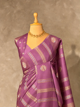 Onion Pink Banarasi Satin silk Saree - PBRMM6E