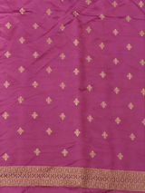 Onion Pink Banarasi Satin silk Saree - PBRMM6E