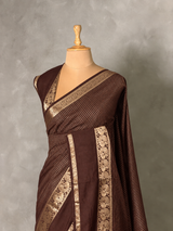 Brown Soft silk Saree - PBRFA4B