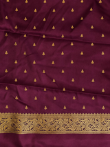 Deep wine soft Gajji silk saree- PBRNAK5A