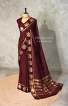 Deep Maroon Chanderi silk cotton Saree - PBRFA2G