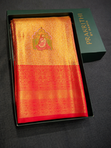 Red Tissue Kanchipuram saree- PBRIDEK26A