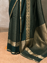 Bottle Green Soft silk Saree - PBRFA4C