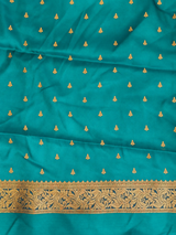 Aqua Blue soft Gajji silk saree- PBRNAK5D