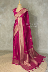 Rani Pink Viscose Silk Saree - PBRATH5