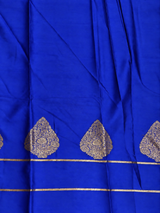 Royal blue crape silk saree - PBRNAK2D