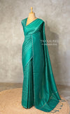 Teal Green semi tusser silk saree - PBRSS2