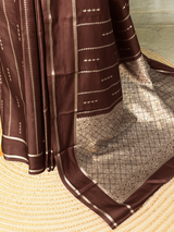 Coffee Brown soft Gajji silk saree- PBRNAK5C