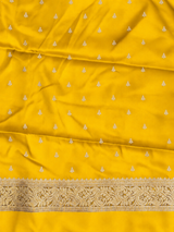 Yellow soft Gajji silk saree- PBRNAK5G