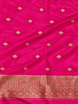 Rani pink Banarasi crape silk saree - PBRNAK3I