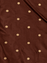 Brown Chanderi silk cotton Saree - PBRFA2E
