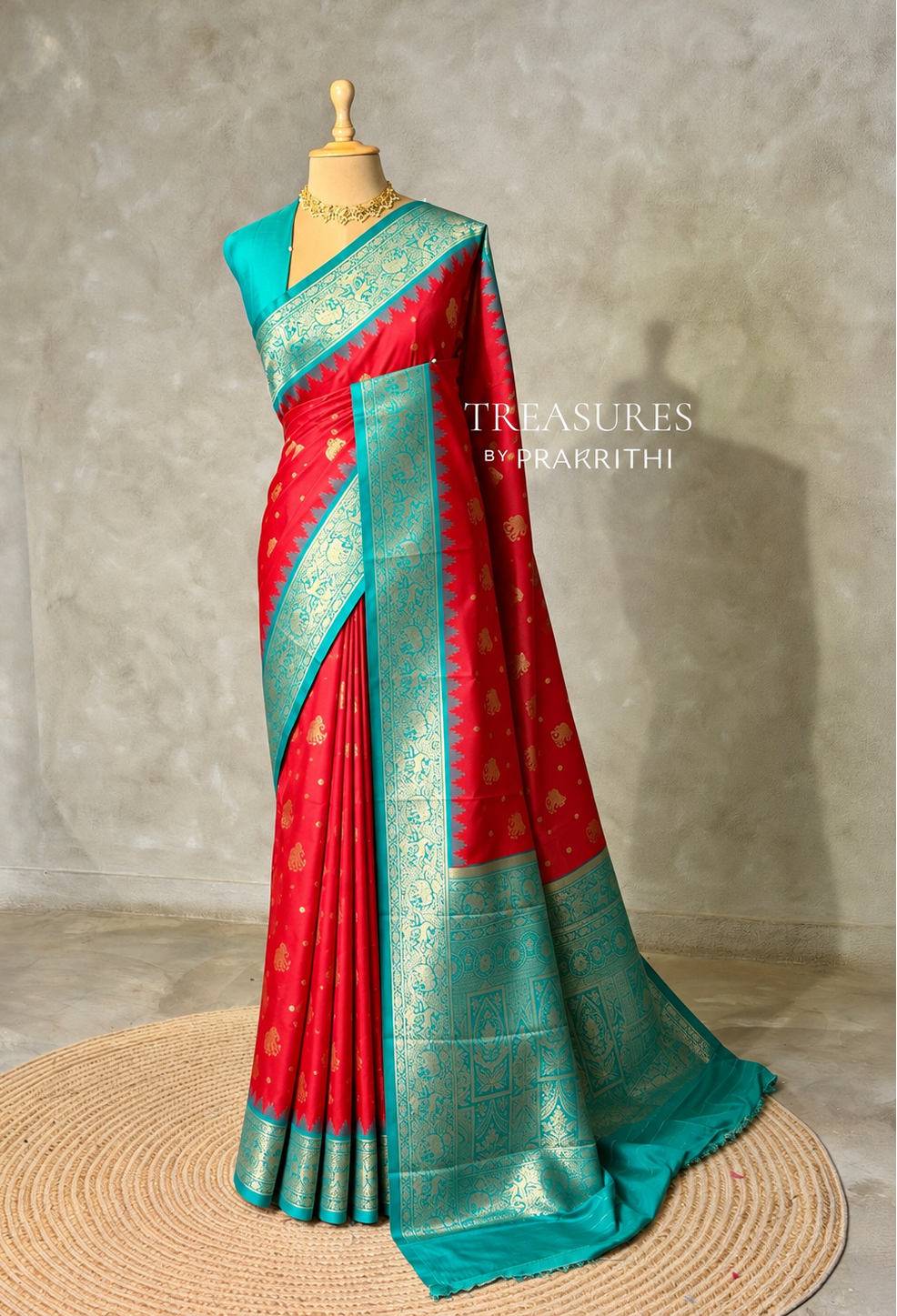 Red silk Saree - PBRKIV5B