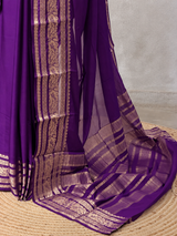Violet mysore crepe Silk Saree - PBRMJ10B