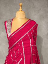 Dark Pink soft Gajji silk saree- PBRNAK5H
