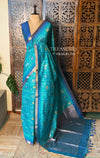 Ocean Blue Chanderi saree - PBR66C