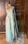 Pastal Blue organza tissue saree- PBR51A