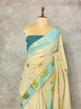 Kerala Tissue saree - LOTUSBLUE1.