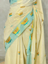Kerala Tissue saree - LOTUSBLUE1.