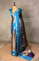 Blue tissue brocade banarasi silksaree -PFAZ16